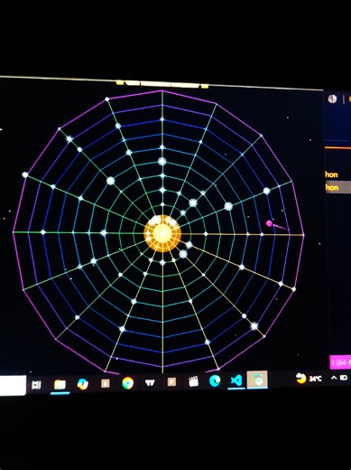 Turning Python loops into spider webs#foryoupage #python #Foryou #viral #pyvisual