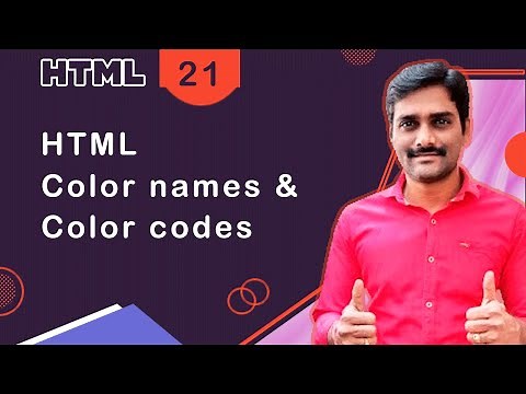 HTML Color Names & Color Codes - HTML Tutorial 21🚀