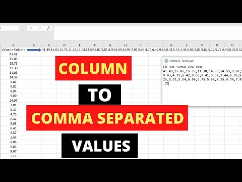 Convert Excel Column to comma separated values