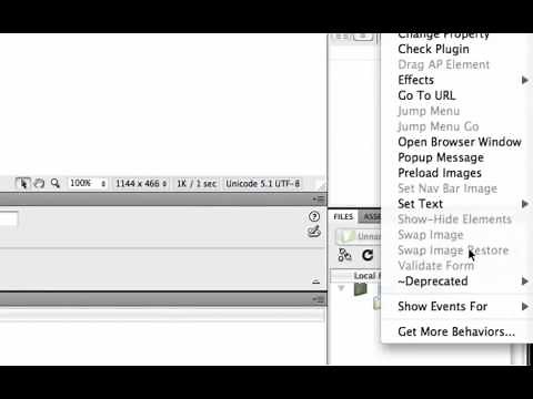 Use Javascript in dreamweaver