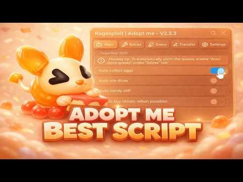[ WEEK 3🍬] ADOPT ME AUTO FARM SCRIPT | AUTO FARM CASH | AUTO GROW EGGS & PETS🍬CANDY EVENT! WEEK 3🍬