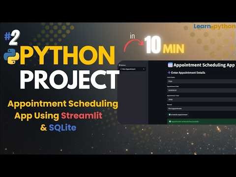 2.Python Project-Appointment Scheduling App using Streamlit & SQLite