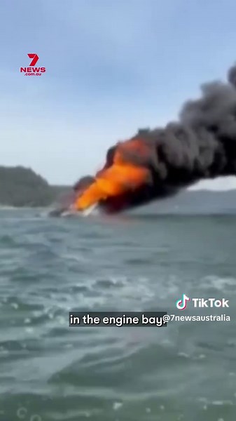 Luxury Cruiser Catches Fire and Sinks Near Pittwater