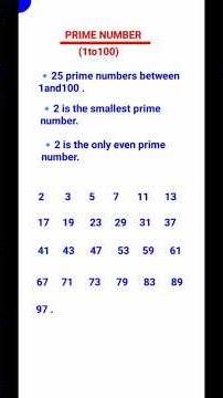 prime numbers 1 to 100 ✨|Learning prime numbers |