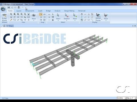 CSiBridge - 03 Design of Steel Girder Bridges: Watch & Learn