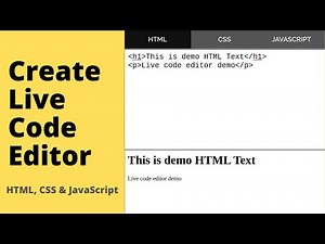 Create Live Code Editor like Codepen/JsFiddle using HTML, CSS & JavaScript