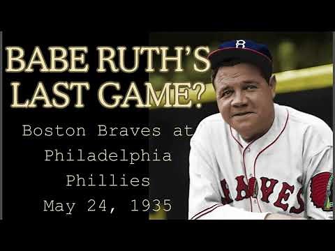 Babe Ruth's LAST Baseball Game! 90 Years ago... RARE Footage - 1935