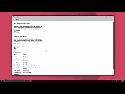 Network Settings in Windows 10