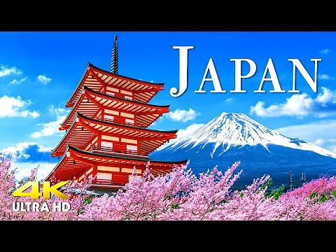 FLYING OVER JAPAN (4K UHD) Amazing Beautiful Nature Scenery with Relaxing Music | 4K VIDEO ULTRA HD
