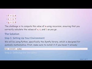 Solving Multiple Formulas Using Recursion in Python
