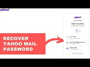 How To Reset Yahoo Password | Recover Yahoo Mail Account