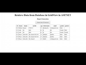 how to display data in gridview from database in ASP.NET using vb code