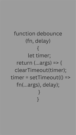 Debouncing in JavaScript Explained in 30 sec #javascript #coding #programming #shorts #trending