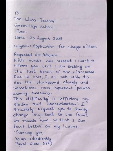 Simple school application for seat change #class #classroom #school #application #shorts