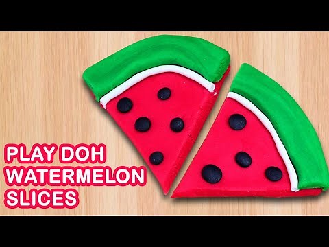 How To Make Play Doh Watermelon Slices | DIY Play Doh Tutorials For Kids | HooplaKidz How To