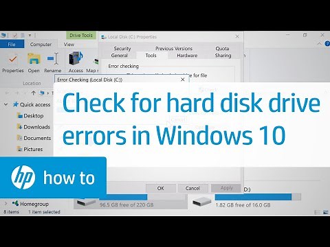 Checking for Hard Disk Drive Errors in Windows 10 | HP Computers | HP Support