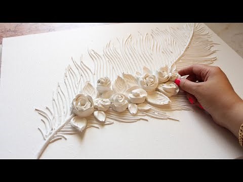 Mesmerizing Texture Painting Art | Easy 3D Flower & Features Painting for Beginners
