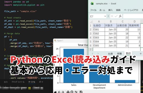 【2026】PythonのExcel読み込み完全ガイド！基本から応用・エラー対処まで解説 | DX/AI研究所