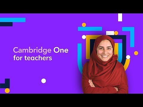 Welcome to Cambridge One – for teachers