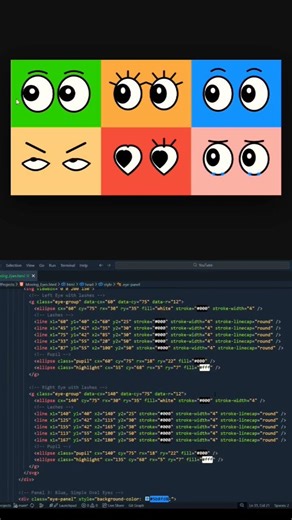 🎬 Creepy FOLLOWING EYES Effect with JavaScript! 👀 (Cursor Tracking Tutorial) #JavaScript #CSS #html
