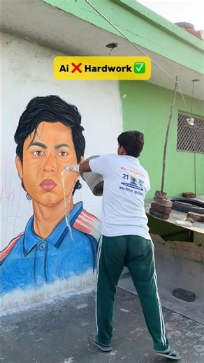 Ai❌ Hardwork✅ #art #drawing #artist#art #workingartist #ai #drawing #viratkohli #youtubeshorts