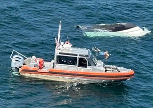 4 rescued from capsized boat in Lake Erie