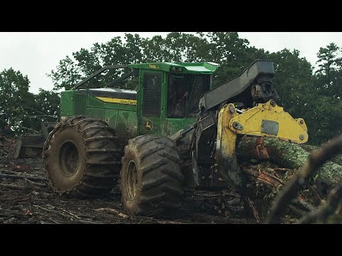 Steep Tract with Triple J Logging | 768L-II Bogie Skidder | John Deere Forestry