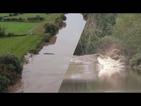 The Severn Bore tidal wave - Drone footage and tide timelapse