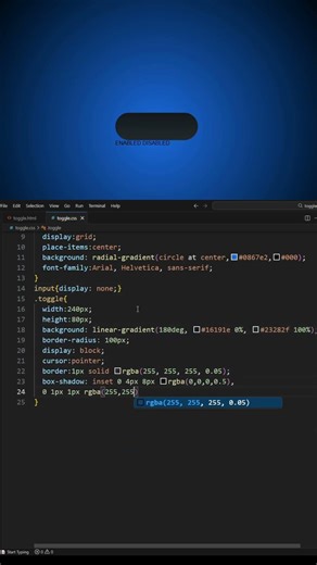 Premium Toggle Switch UI 🔥 HTML & CSS Only (No JavaScript) #HTML #CSS #TOGGLE #CHECKBOX