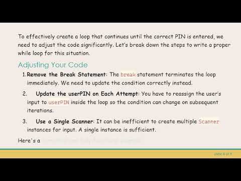 How to Write a While Loop in Java for an ATM Program