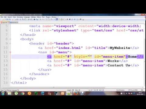 website design using html css and javascript in notepad++ YouTube