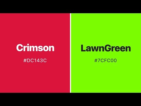 148 Color Names in CSS