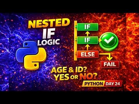 Python Nested if Explained in 10 Minutes 🔥 | Day 24 Python Series | Beginner to Pro Logic