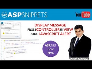 Display Message from Controller in View using JavaScript Alert MessageBox in ASP.Net Core MVC