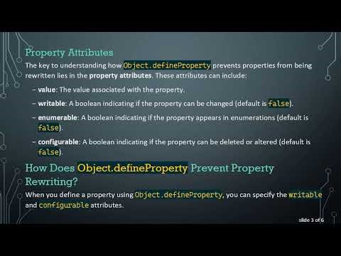 Understanding Object.defineProperty: How It Prevents Property Rewriting in JavaScript