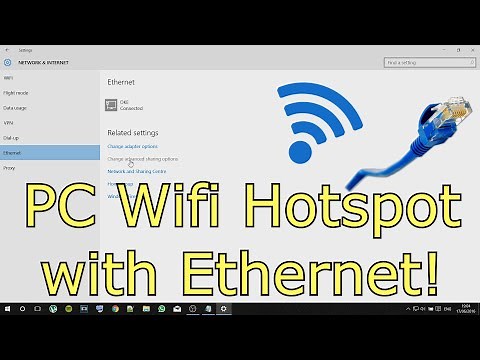 Use PC as WiFi Hotspot with Ethernet!