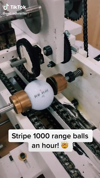 Range balls on a budget. This machine can stripe thousands of balls in a single day 🤪. #golf #golftiktok #golfer #golfswing #golfing #golftips #golflife #automation #tiktok #machine #vibes