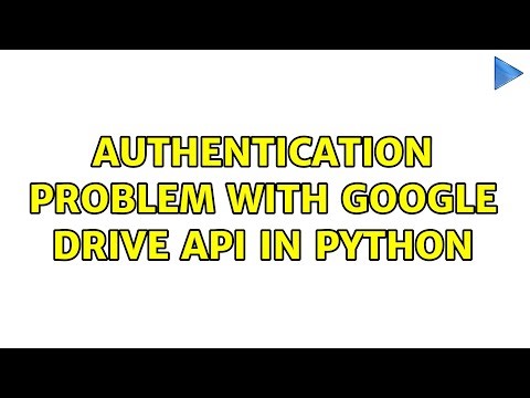 Authentication problem with google drive API in python