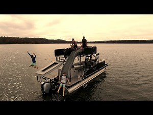 New 2022 Sport Pontoon: Family-size trampoline boat pontoon
