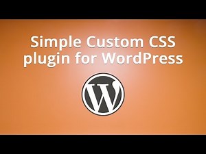 Simple Custom CSS plugin for WordPress