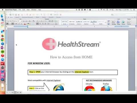 HCA 481 - How to Acess HealthStream from Home