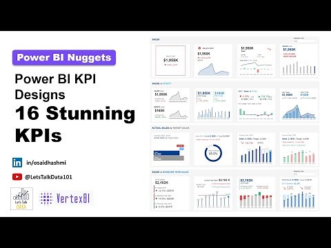 Power BI KPI Designs Explained | Full Breakdown of 16 Stunning KPIs