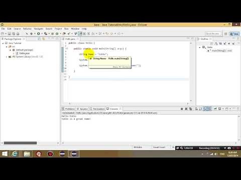 Java Programming with Eclipse lesson 3 - String Variables