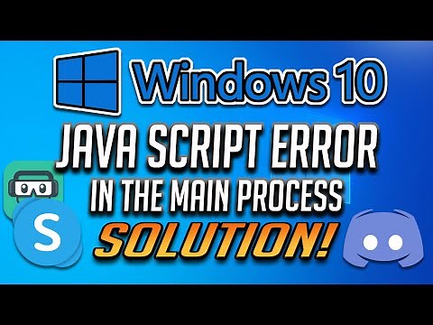 A Javascript Error Occurred In The Main Process Windows 10 \\8\\7 [2026]