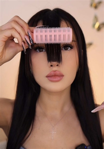 How to cut your own bangs #haircutathome#asmrhair#haircuttutorials#bangstutorial