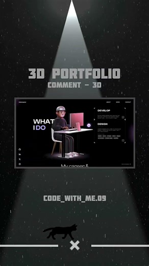 Create a 3D Developer Portfolio Website using HTML, CSS & JavaScript 🚀