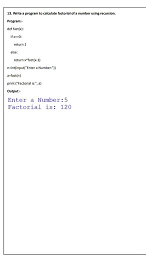 Python program to calculate factorial using recursion