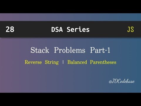 Stack Problems Part-1 in JavaScript | DSA Explained with Example | JDCodebase