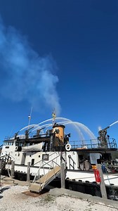 Today marks the 87th birthday of Fireboat FIRE FIGHTER! 🎉💦 In frontline service for more than seven decades protecting New York Harbor, FIRE FIGHTER earned the distinction of being the most famous fireboat in the world. Pumping over 20,000 gallons a minute in 1938 made FIRE FIGHTER the most powerful fireboat of its time, as well as the largest of its kind, powered by a state-of-the-art diesel-electric system. In fact, this engineering marvel was even featured at the 1939 New York World’s Fair.