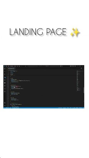 Clean & Simple Landing Page using html and css ✨🚀. #shorts #tech #coding #programming